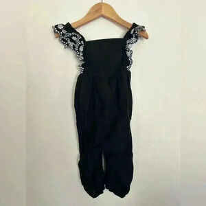 Old Navy linen floral sleeve romper